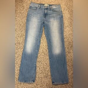 Women’s Lucky Brand Sweet Mid Rise Straight Jeans Light Wash Thigh Fade 12/31 A